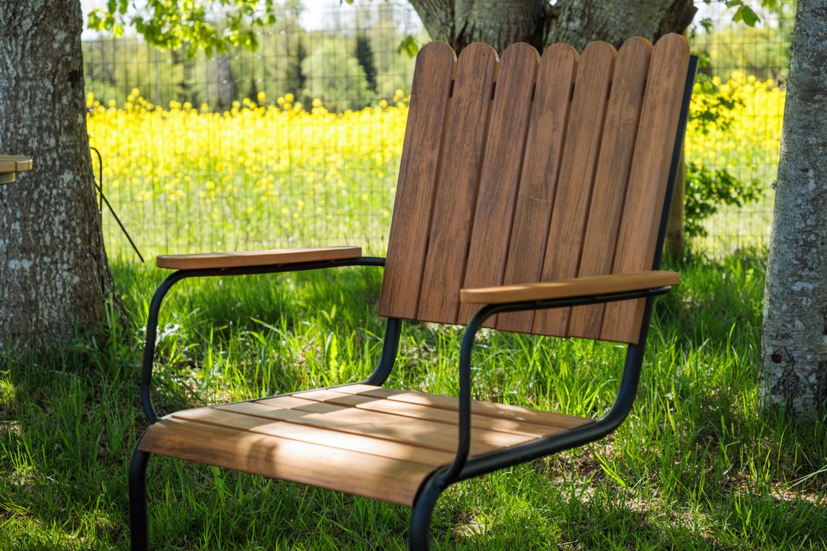 GARTENTISCHGRUPPE HOLMSUND - Schwarz, KONVENTIONELL, Metall - Gardenson