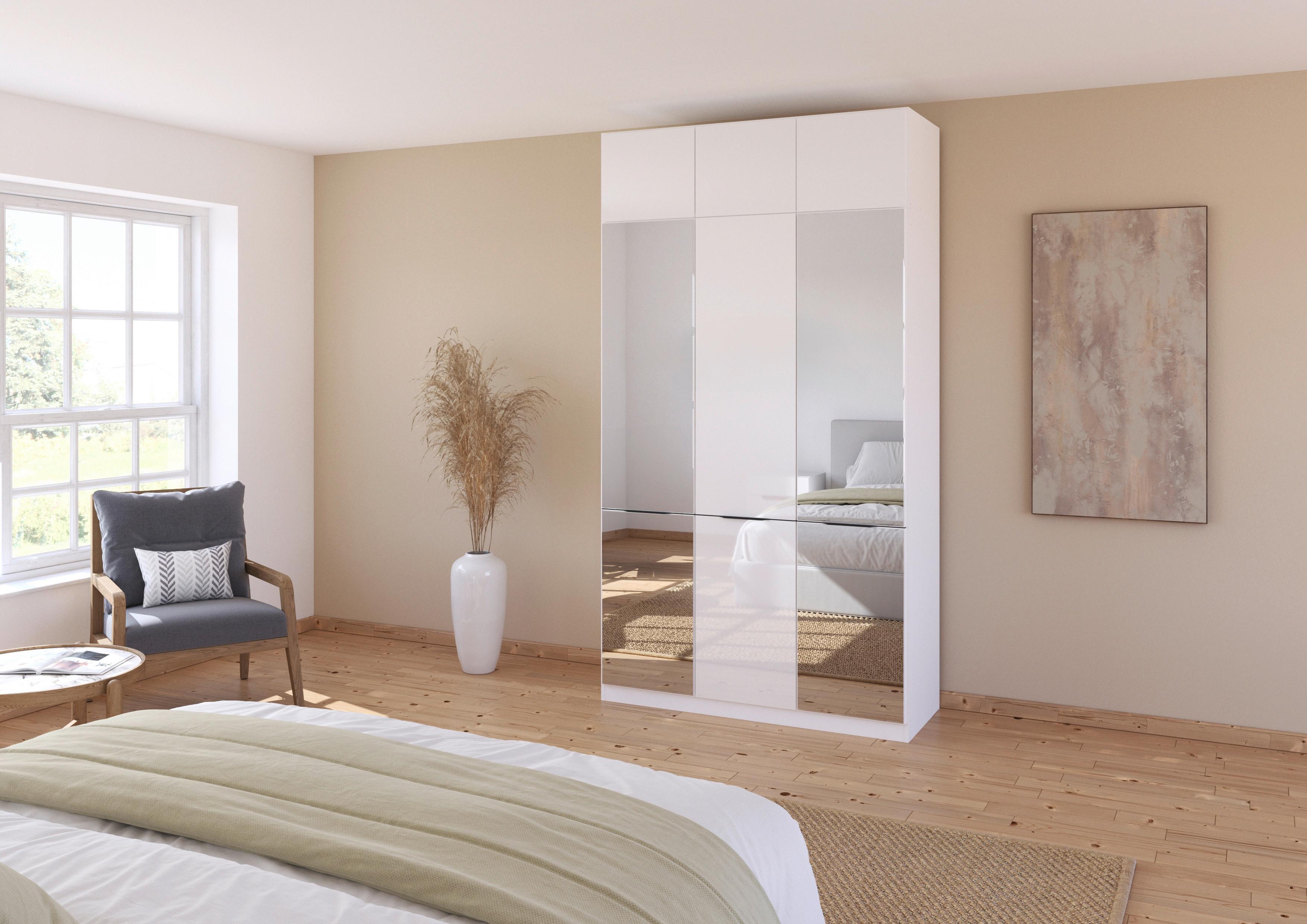 Nastavak Ormara Max - bijela/bijela visoki sjaj, Konvencionalno, drvni materijal (136/39/54cm) - Modern Living