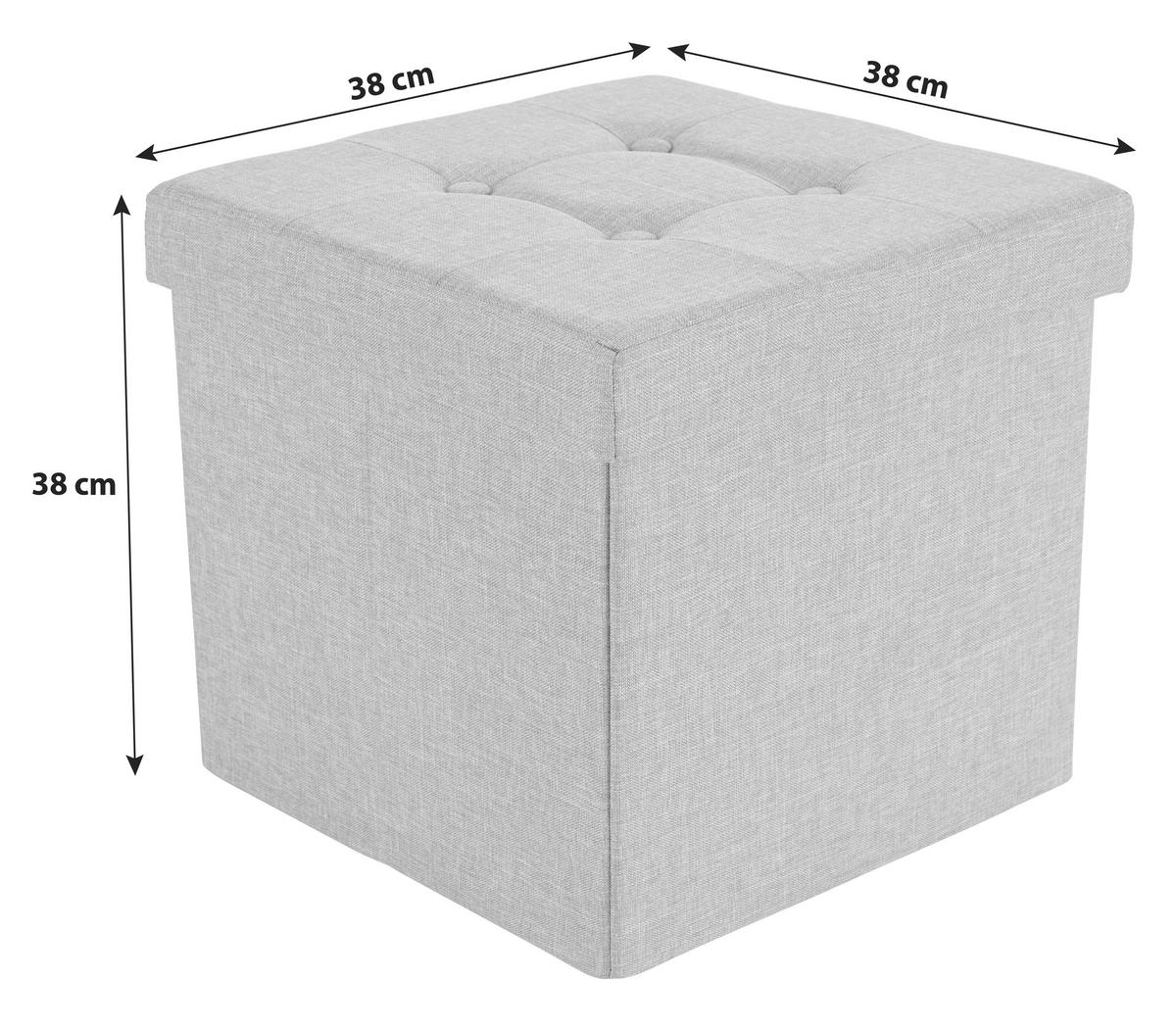 Taburet Franz - gri, Modern, textil/material pe bază de lemn (38/38/38cm) - Modern Living