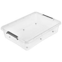 Unterbettroller Easy Big ca. 61l - Transparent/Schwarz, Konventionell, Kunststoff (76/57/18,5cm) - Mömax