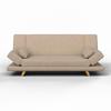 BÄDDSOFFA FUNKY - beige/lerfärgad, Modern, trä/textil (183/73/79cm) - Bessagi Home