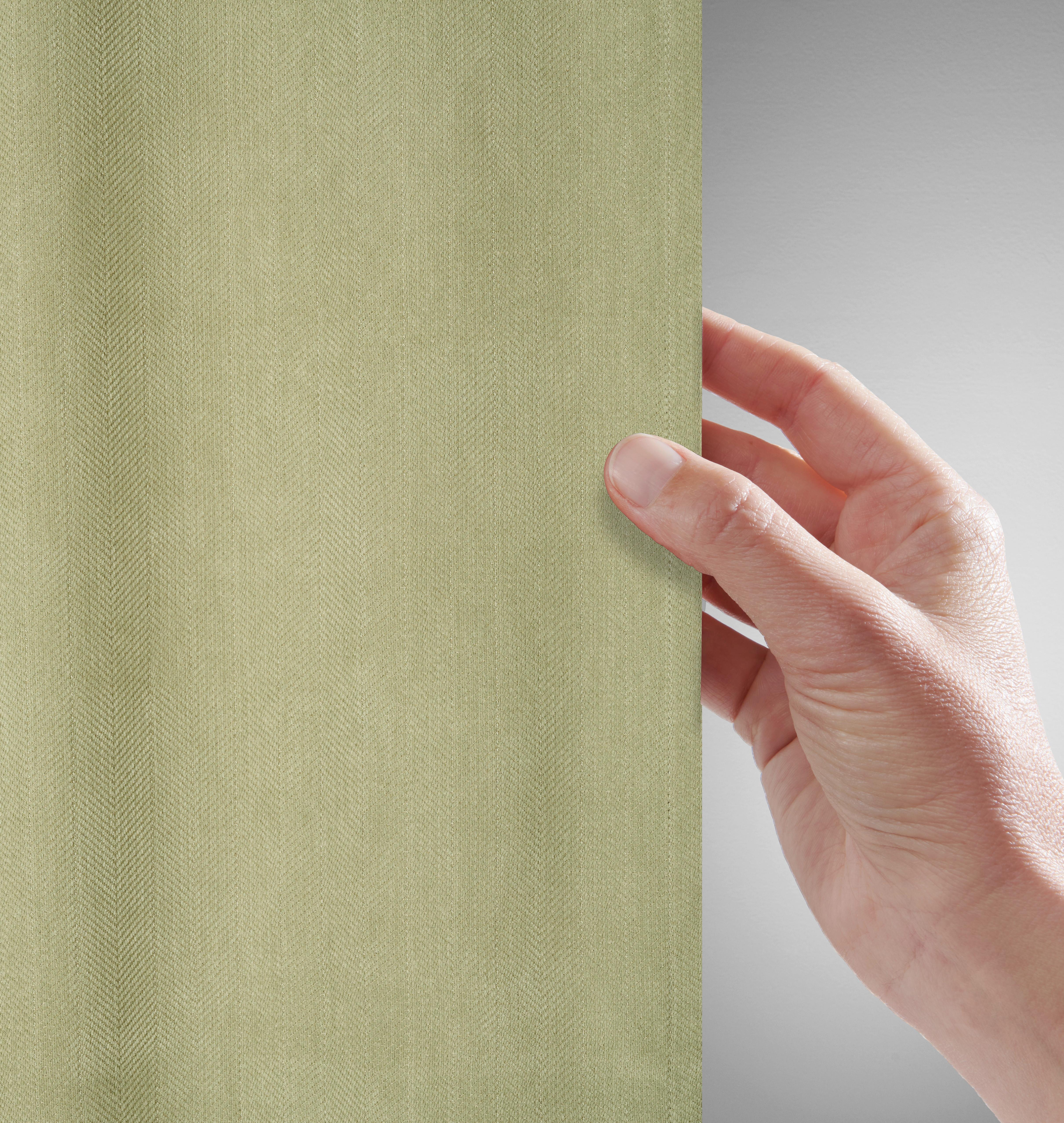 GARDINLÄNGD LINUS - grön, Design, textil (140/255cm) - Premium Living