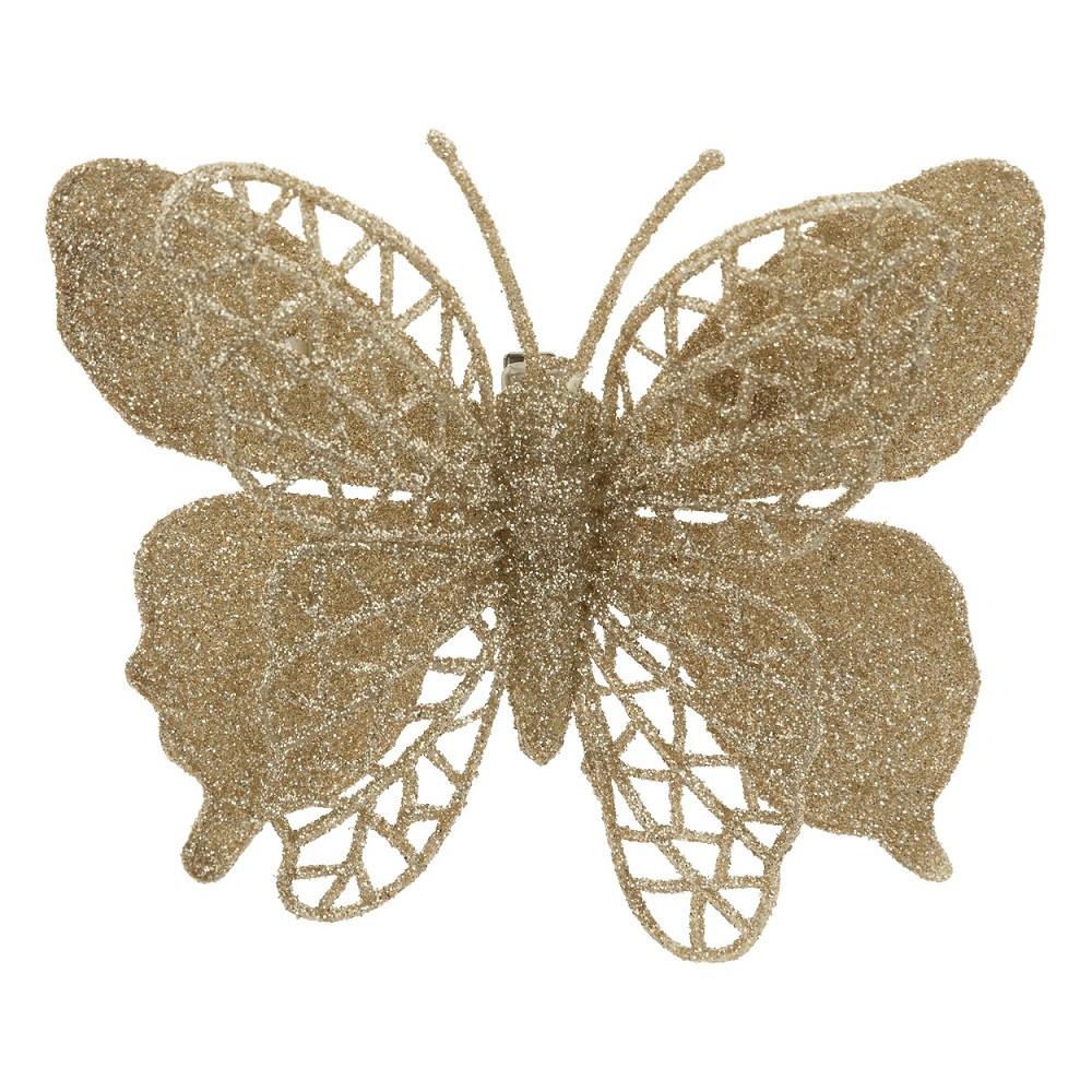 Fluturaș decorativ set 3/1 cca. 10 cm Lonst Fly - bej, Modern, plastic (8,5/2/10cm)