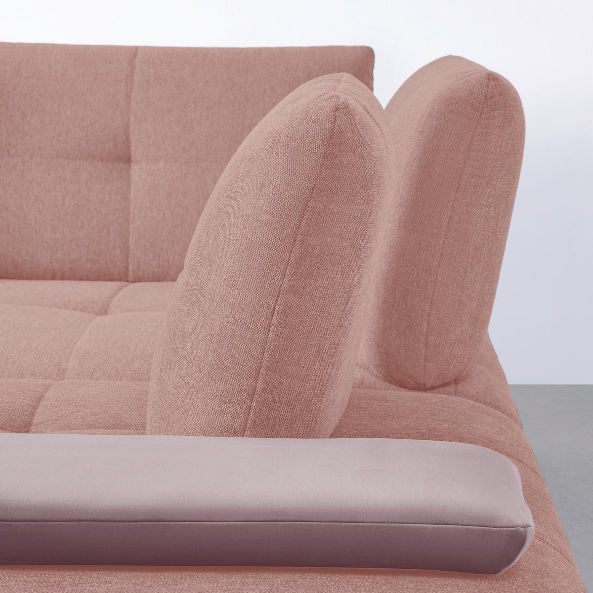 Wohnlandschaft Trendy Rosa/Flieder - Flieder/Schwarz, Modern, Holzwerkstoff/Textil (310/93/250cm) - Premium Living