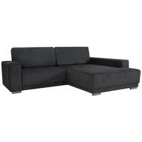 Sarokkanapé Rocky Mini - sötétszürke, Design, textil (259/89/195cm) - Mömax