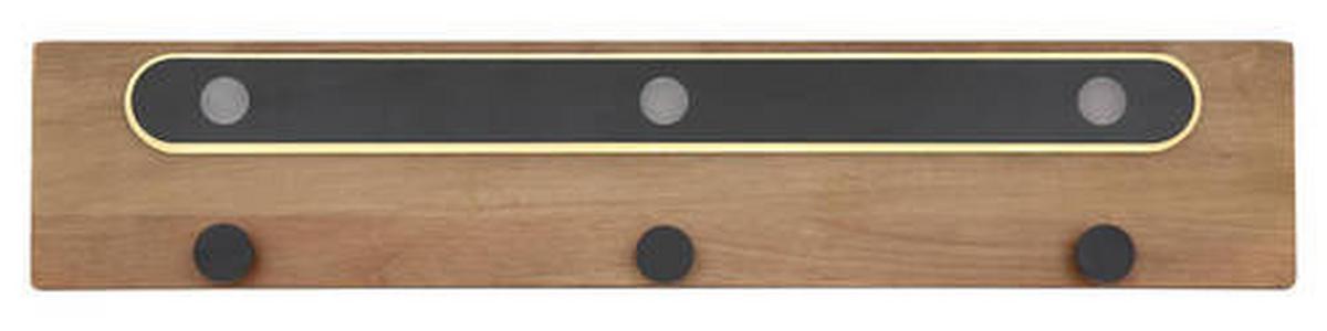 LED-Wandleuchte Chasey Opal/Schwarz/Dunkelbraun - Dunkelbraun/Opal, Natur, Holz/Kunststoff (65/4,8/13cm) - Globo