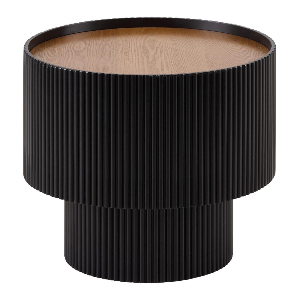 Couchtisch Johnny Naturfarben/Schwarz - Schwarz/Naturfarben, MODERN, Holzwerkstoff (45/40cm) - Mömax