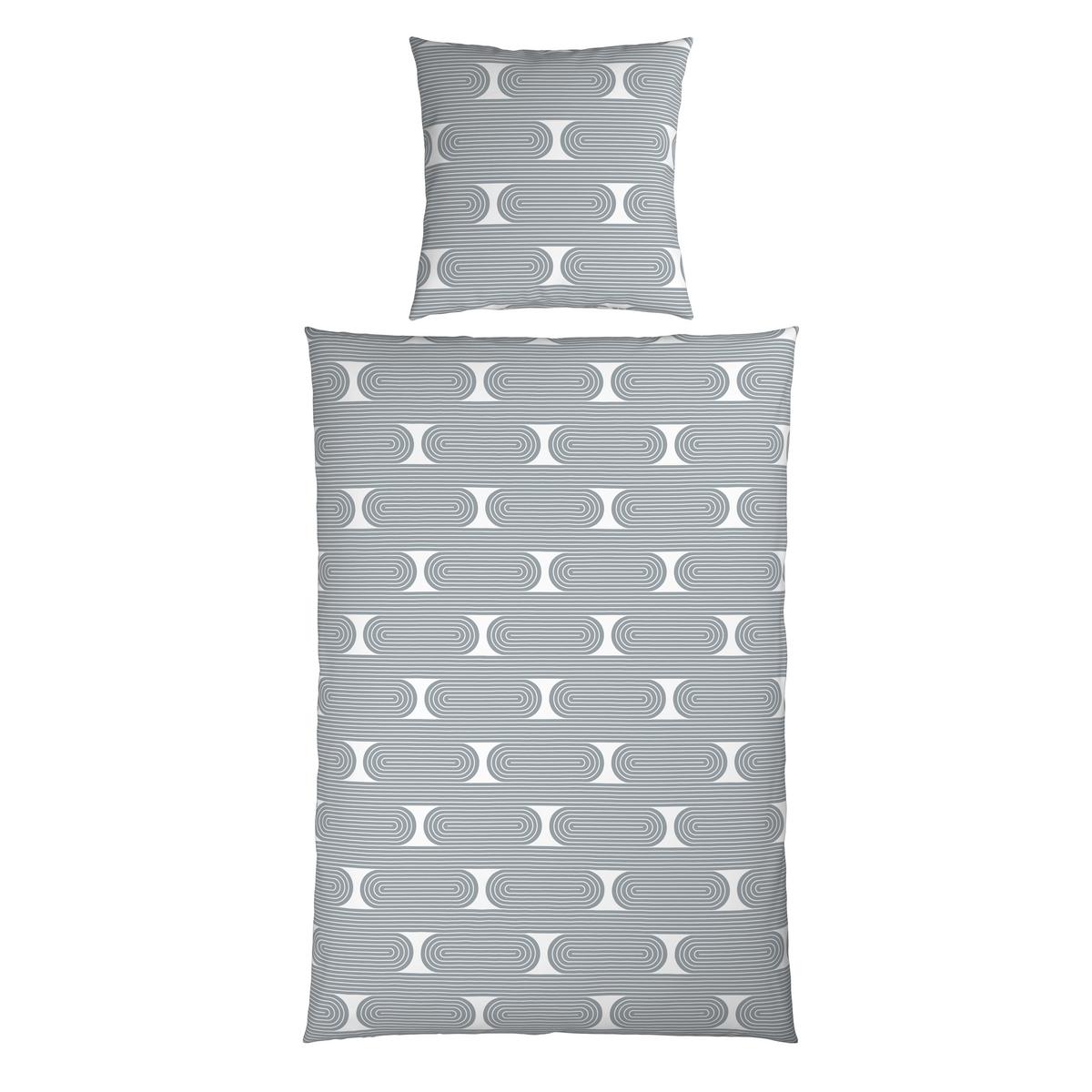 Bettwäsche Retro XL Blau/Weiß ca. 155x220cm - Blau/Weiß, MODERN, Textil (155/220cm) - Mömax