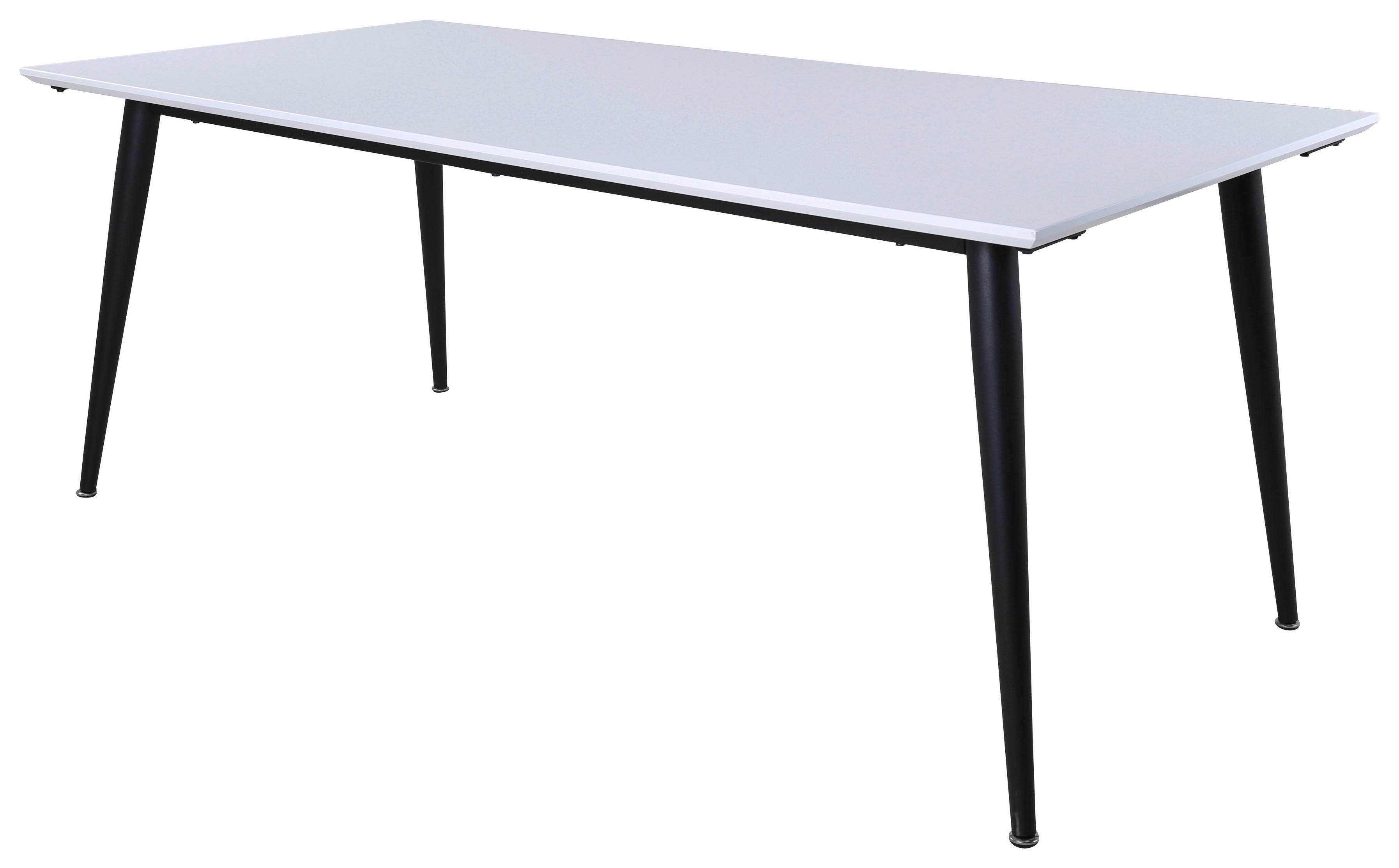 ESSTISCH JIMMY - Schwarz/Weiß, Design, Kunststoff/Metall (195/90/76cm) - Livetastic