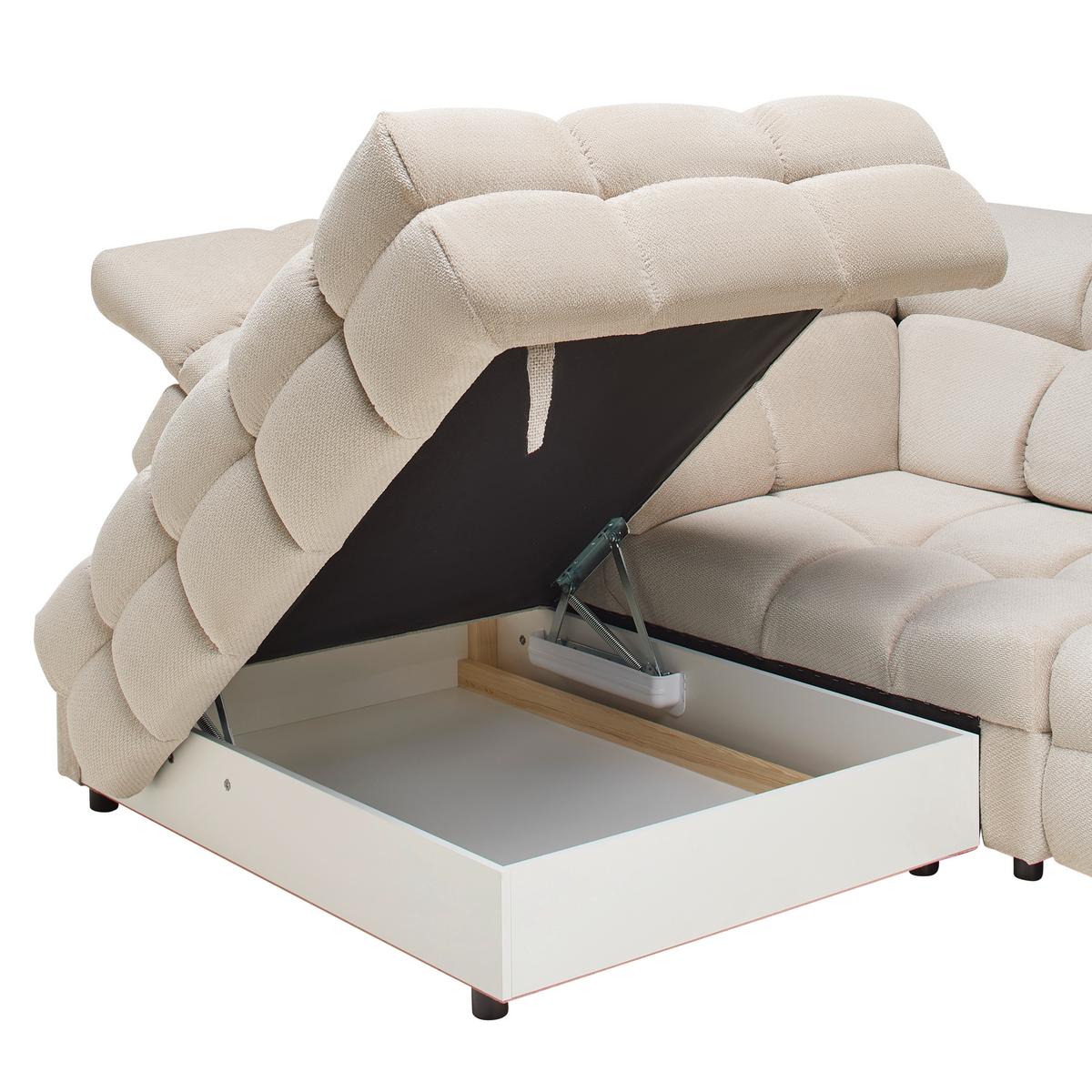 Kutna Garnitura Tollo L - bež/crna, Moderno, drvni materijal/drvo (217/302cm) - Premium Living