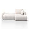 HÖRNSOFFA GIA - vit/grå, Modern, trä/textil (261/197cm) - Bessagi Home