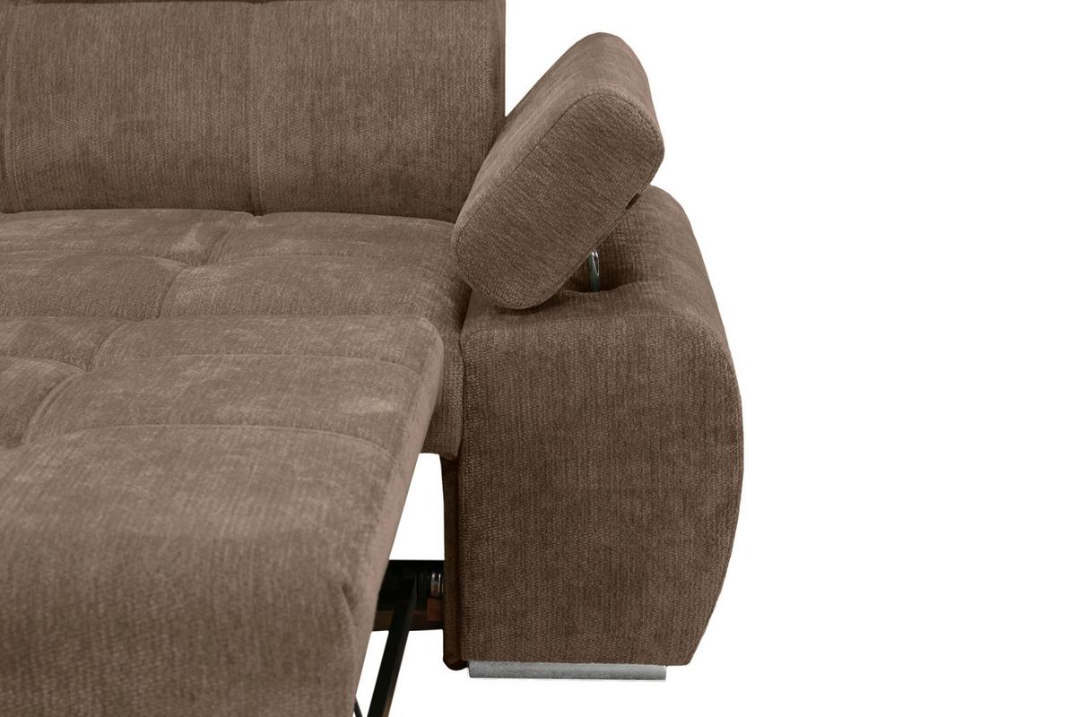 Kutna Garnitura Vegas - srebrne boje/smeđa, Design, drvo/tekstil (173/294cm) - Modern Living