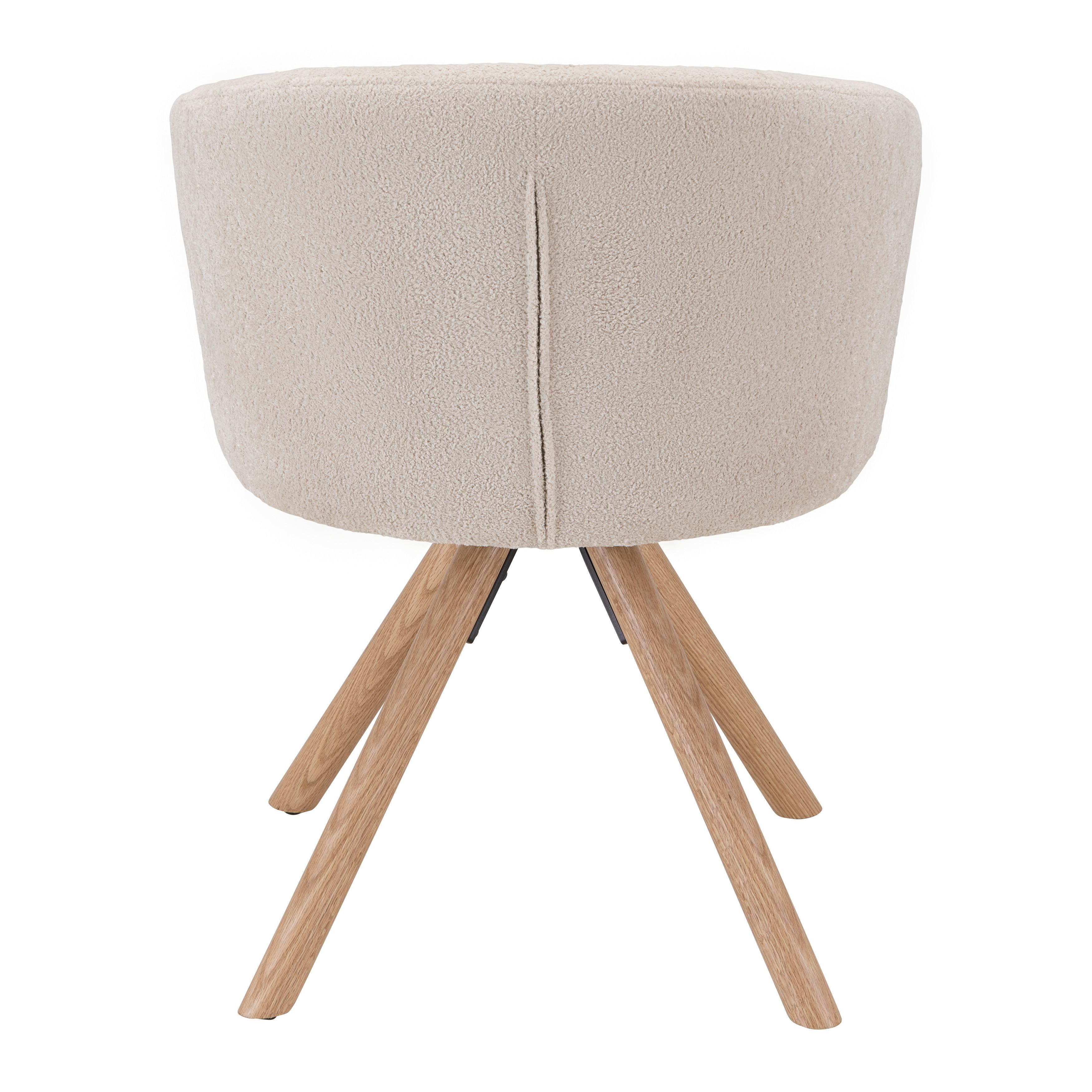 STOL FRIDA - beige/ekfärgad, Modern, metall/trä (57/76/57cm) - Mömax