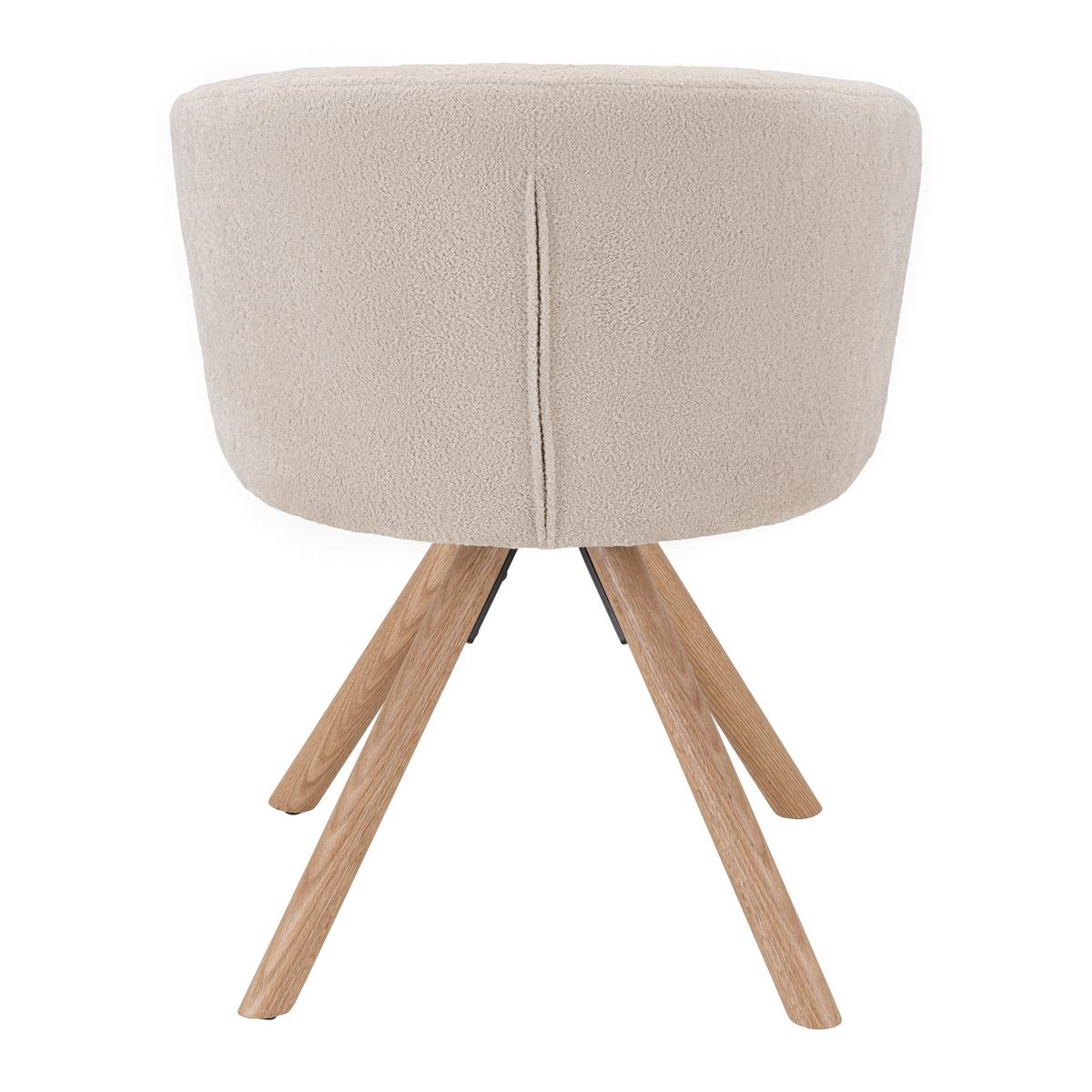 Stuhl Frida Beige/eichefarben - Eichefarben/Beige, Modern, Holz/Textil (57/76/57cm) - Mömax