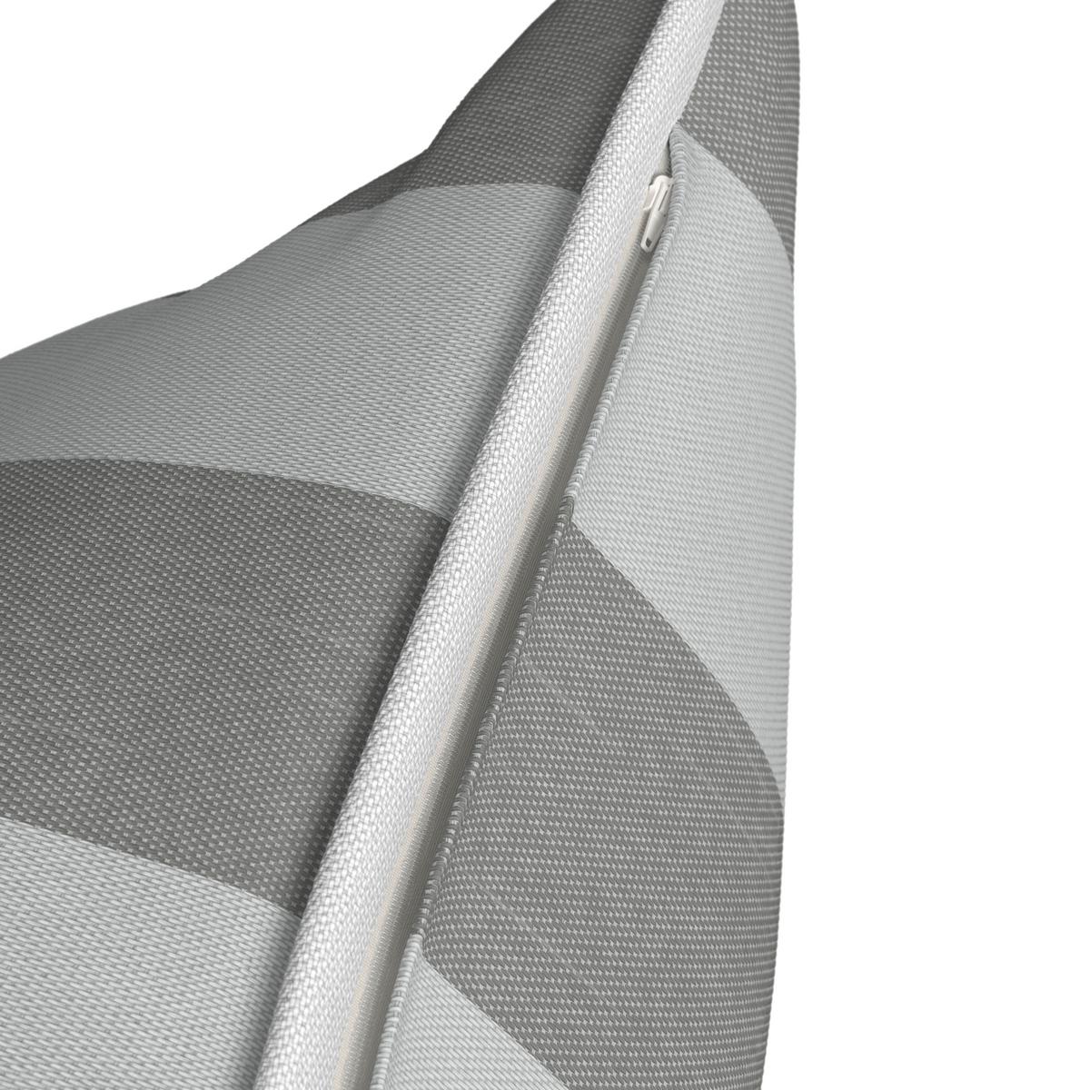 Outdoorkissen Magda Grau/Weiß ca.45x45 cm - Grau, MODERN, Textil (45/8/45cm) - Bessagi Garden