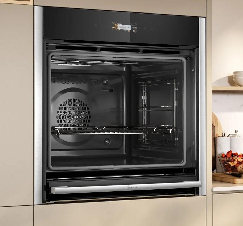 Einbaubackofen B54CR71N0 - Edelstahlfarben/Schwarz (59,6/59,5/54,8cm) - Neff