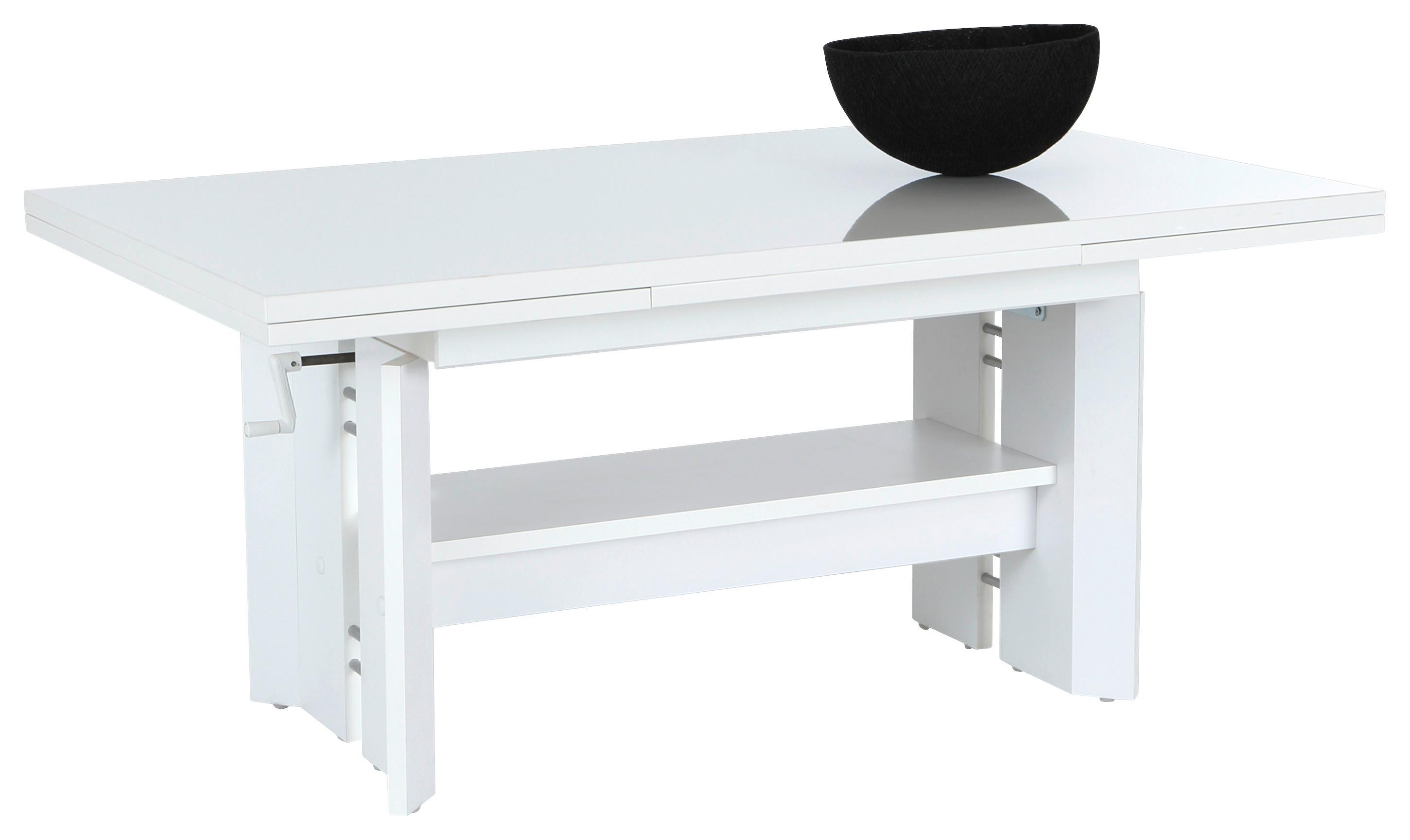 Coutisch Dario rund Weiß DARIO - Weiß, MODERN, Holzwerkstoff (110-180/68/50-60cm) - MID.YOU