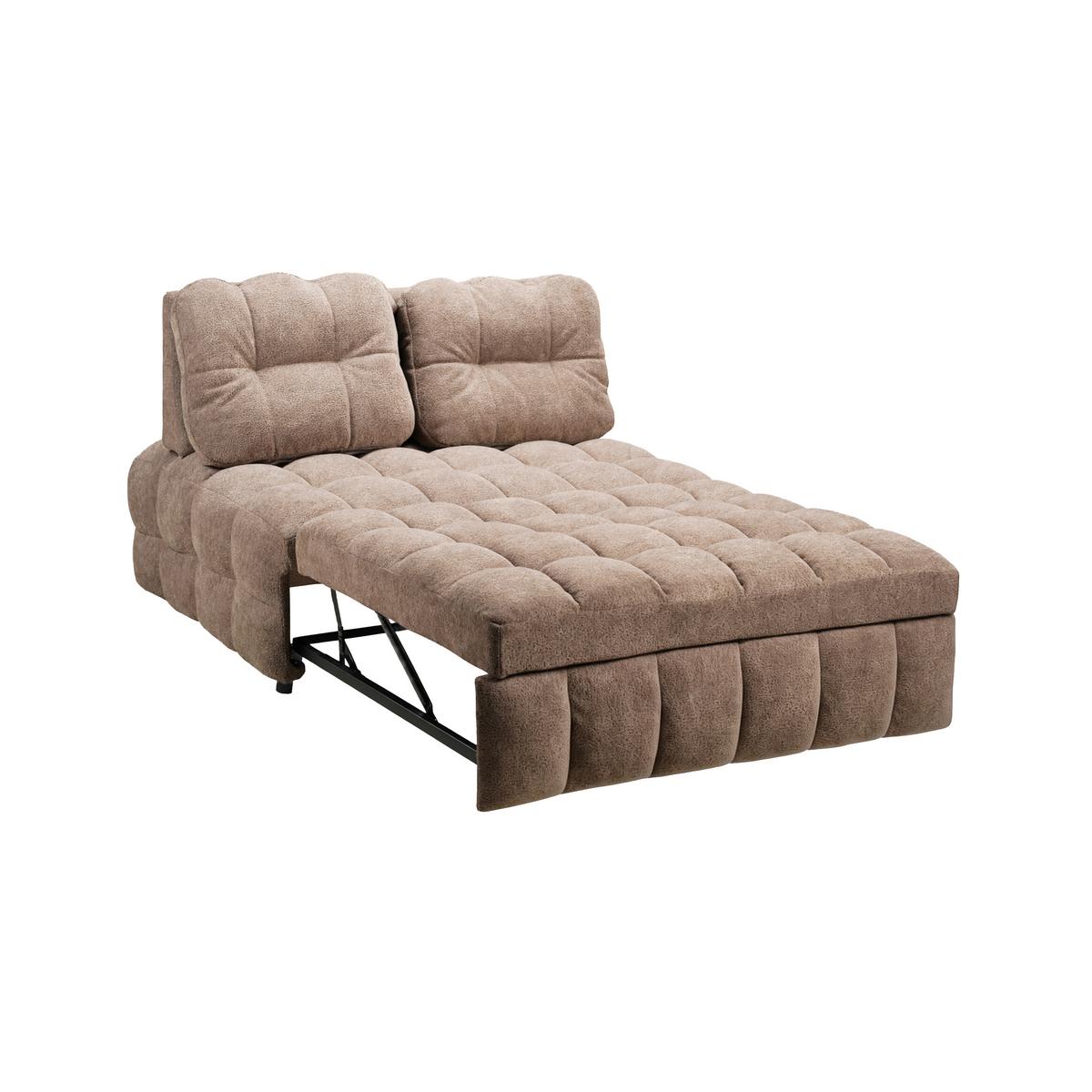 Schlafsofa Liara Webstoff Mokka - Schwarz/Mokka, MODERN, Holz/Textil (137/87/110cm) - Bessagi Home