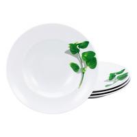 Pastatellerset Europa Basilikum in Weiß 4-teilig - Multicolor, KONVENTIONELL, Keramik (29,5cm) - Creatable