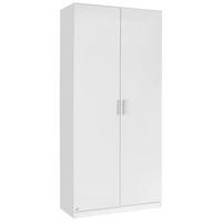 Omara S Klasičnimi Vrati Celle, Bela - bela/barve aluminija, Design, umetna masa/leseni material (91/210/54cm) - Carryhome