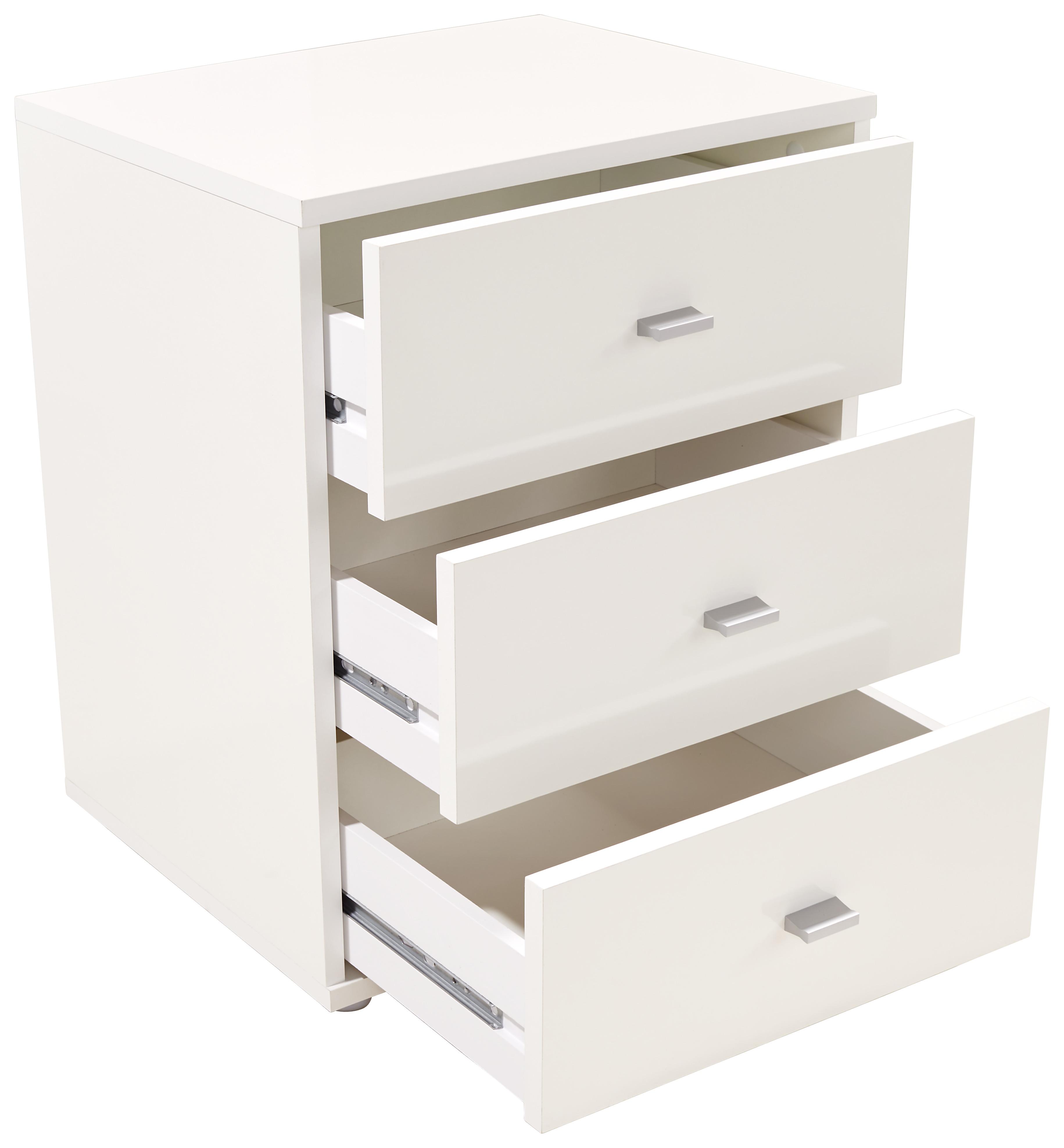 Nočna Omarica 4-You New - barve kroma/bela, Konvencionalno, umetna masa/leseni material (50/54,8/34,6cm) - Modern Living