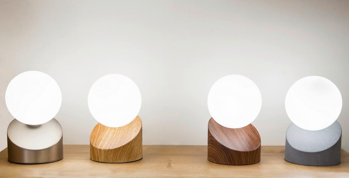 LED-TISCHLEUCHTE 503001486X ALISA - Weiss/Dunkelgrau, Design, Glas/Metall (10/16cm) - Novel