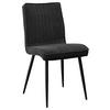 Stuhl Lena in Schwarz - Schwarz/Grau, Modern, Holz/Textil (43/86/57cm) - Mömax