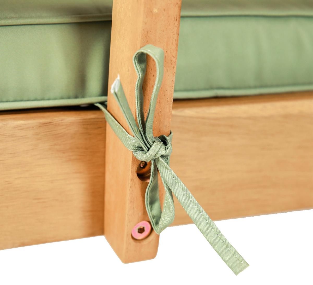 Banc de jardin Mallorca Akazienfarben Akazie - vert olive/couleur d'acacia, Modern, bois (198/78/68cm) - Mömax