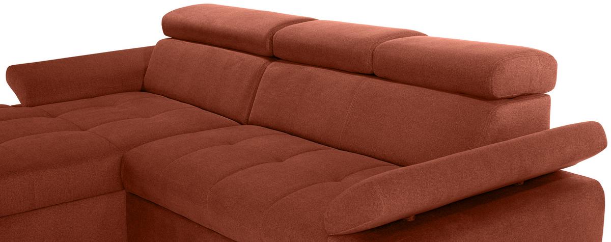 Kutna Garnitura Perry - boje hrđe/srebrne boje, Design, tekstil/drvo (183/292cm) - Modern Living