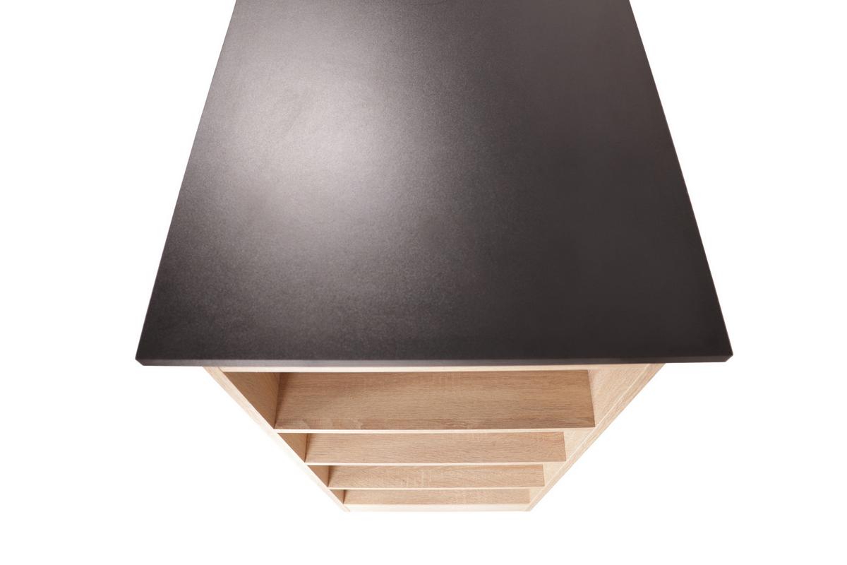 Barska Miza Merle, Barva Hrasta, Črna, 103x50cm - črna/barve hrasta, Design, leseni material (103/50/115cm) - Respekta