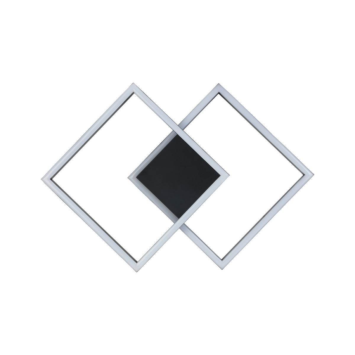 LAMPA SUFITOWA LED JAYDEN - czarny, Modern, tworzywo sztuczne/metal (74/51/9cm) - Bessagi Home