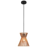 suspension in Natur/Schwarz max. 25 Watt - noir/couleur écru, Konventionell, métal/papier (20/120cm) - Mömax