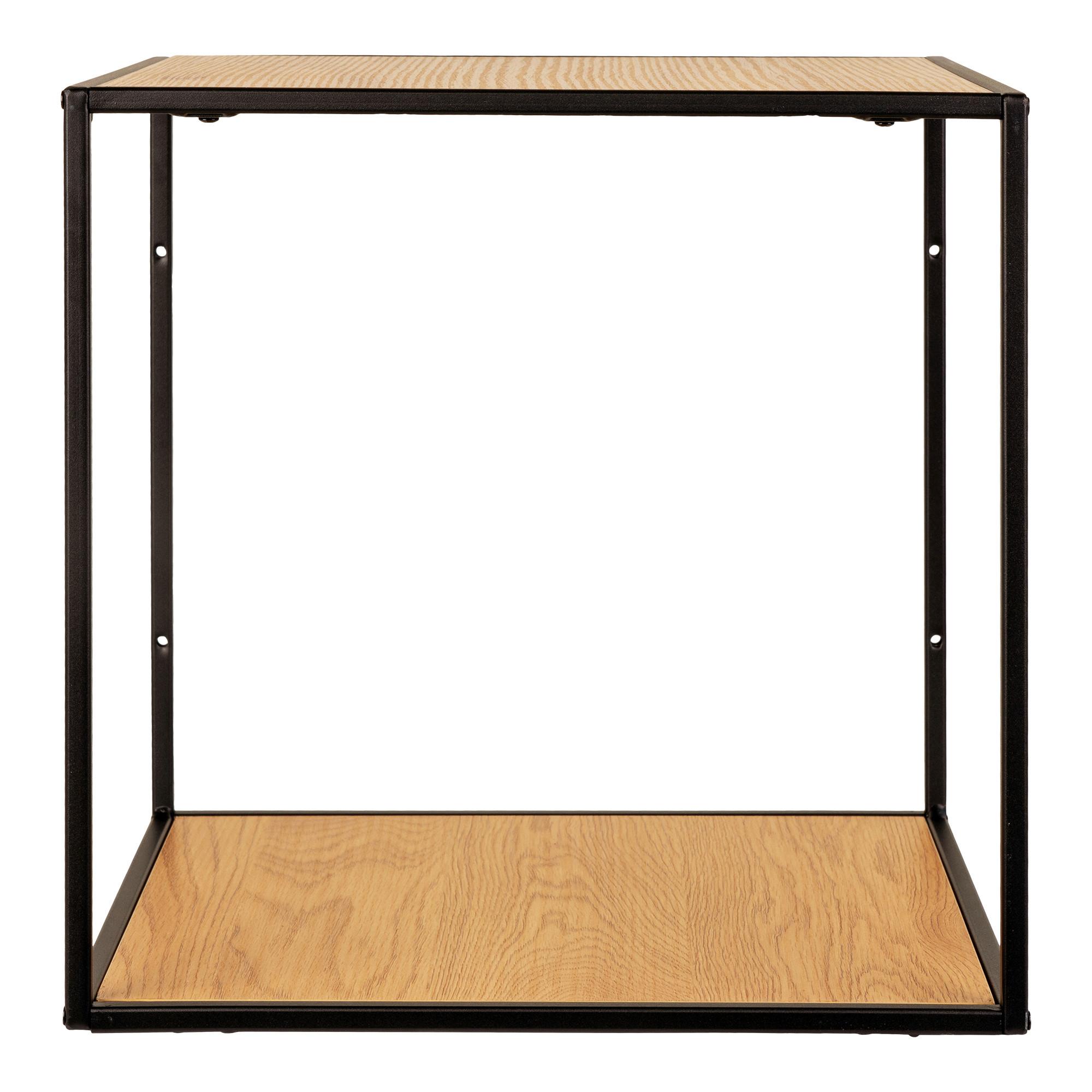 Wandregal Vita Wallshelf Braun/Schwarz - Schwarz/Braun, Design, Holz/Metall (36/36/36cm)