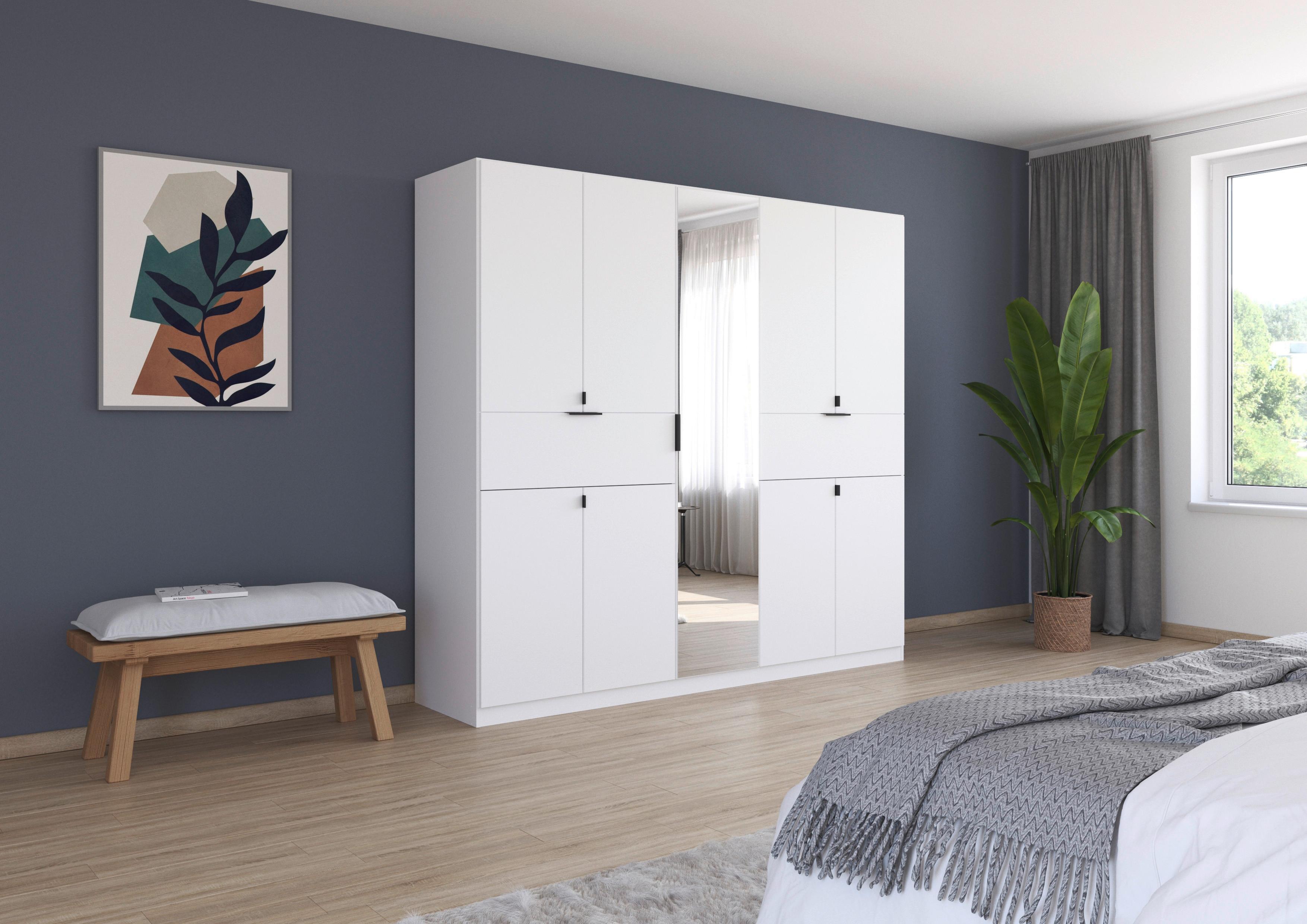 Ormar S Klasičnim Vratima Ticao - bijela/siva, Moderno, drvni materijal/metal (226/210/54cm) - Modern Living