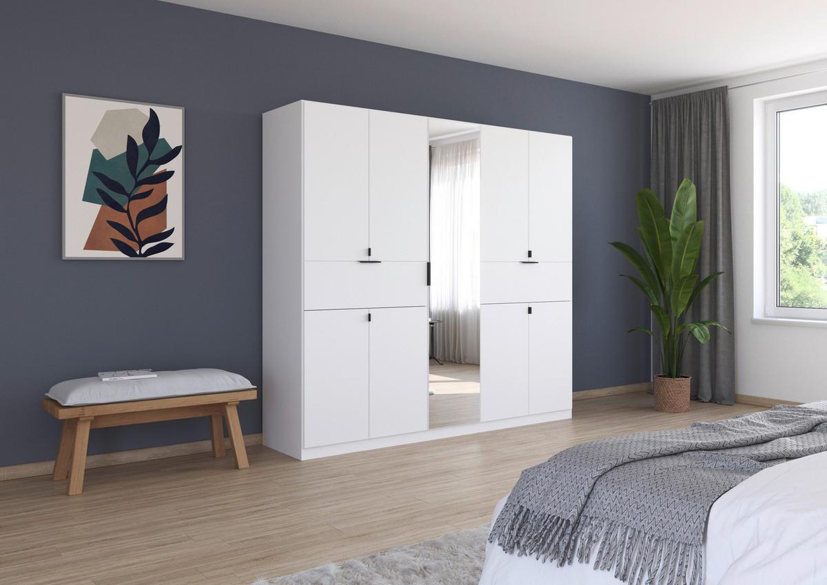 Ormar S Klasičnim Vratima Ticao - bijela/siva, Moderno, drvni materijal/metal (226/210/54cm) - Modern Living