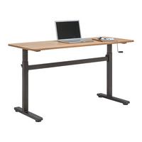 Schreibtisch Carmelo I in Schwarz/Eichefarben - Eichefarben/Schwarz, MODERN, Holzwerkstoff/Metall (140/70-117/60cm) - Mömax