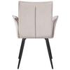 STOL MED ARMSTÖD NOVA - beige/svart, Modern, metall/textil (63/88/63cm) - Mömax