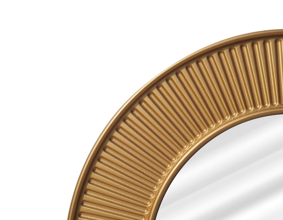 Zidno Ogledalo Venus - zlatne boje, Moderno, staklo/drvni materijal (80/80/2cm) - Modern Living