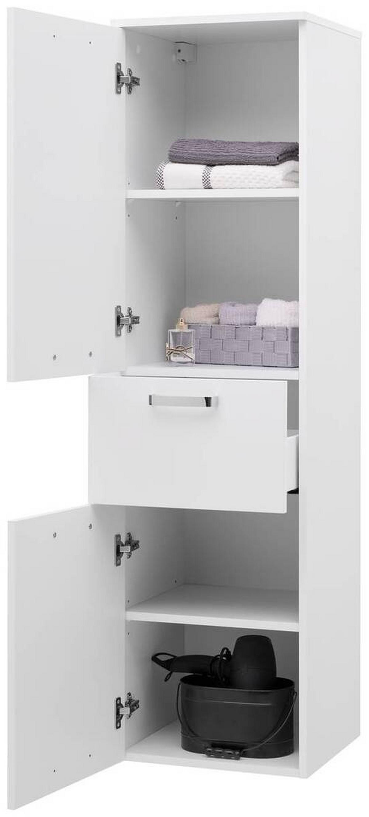 Dulap înalt Fresh - alb, Konventionell, material pe bază de lemn (40/147/38,5cm) - Ondega