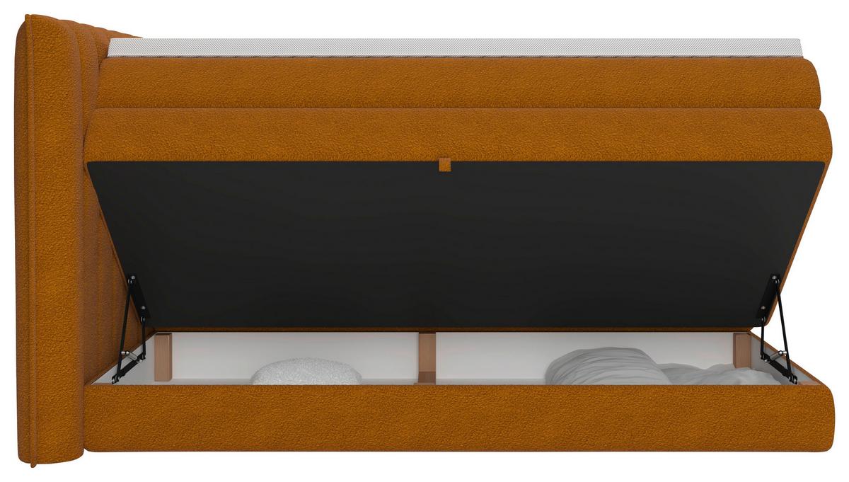 Boxspringbett Lina Rostfarben ca. 180x200cm - Rostfarben, KONVENTIONELL, Holz/Holzwerkstoff (180/200cm) - Premium Living