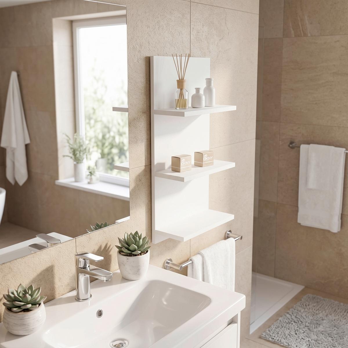 Badezimmerregal in Perlweiß online bestellen