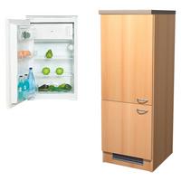 Omara Za Vgradno Napravo Nano, Barva Bukve - barve nerjavečega jekla/barve bukve, Moderno, umetna masa/leseni material (60/162/60cm) - FlexWell