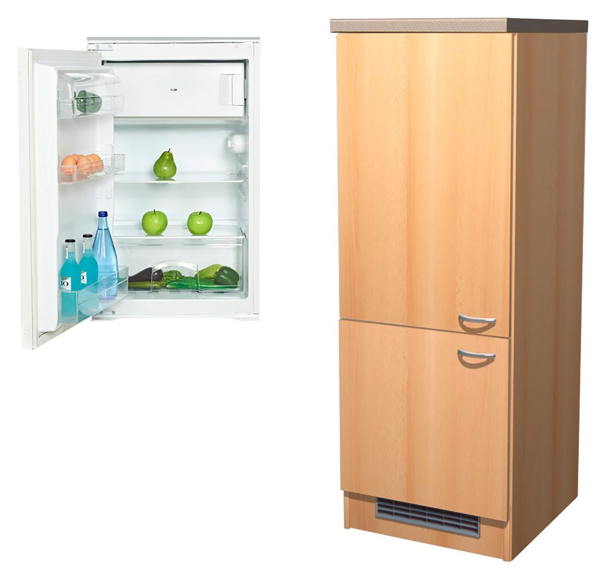 Omara Za Vgradno Napravo Nano, Barva Bukve - barve nerjavečega jekla/barve bukve, Moderno, umetna masa/leseni material (60/162/60cm) - FlexWell