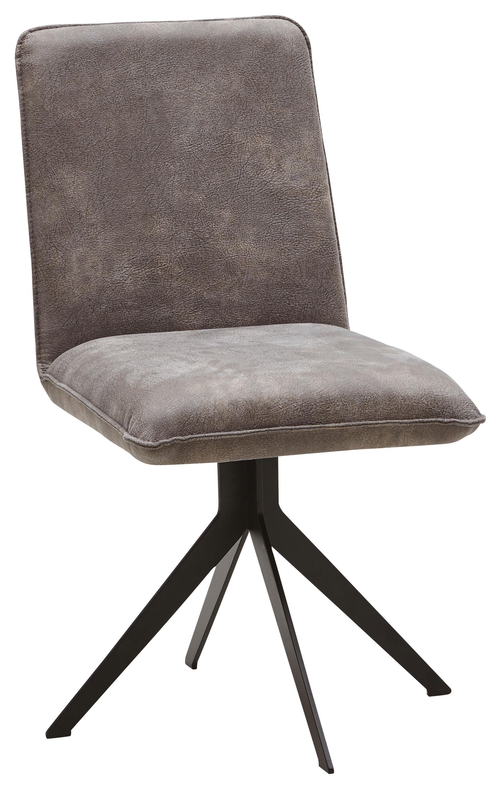 KRZESŁO MALIBU - czarny/szarobrązowy, Design, metal/tkanina (46,5/87/64cm) - Voleo