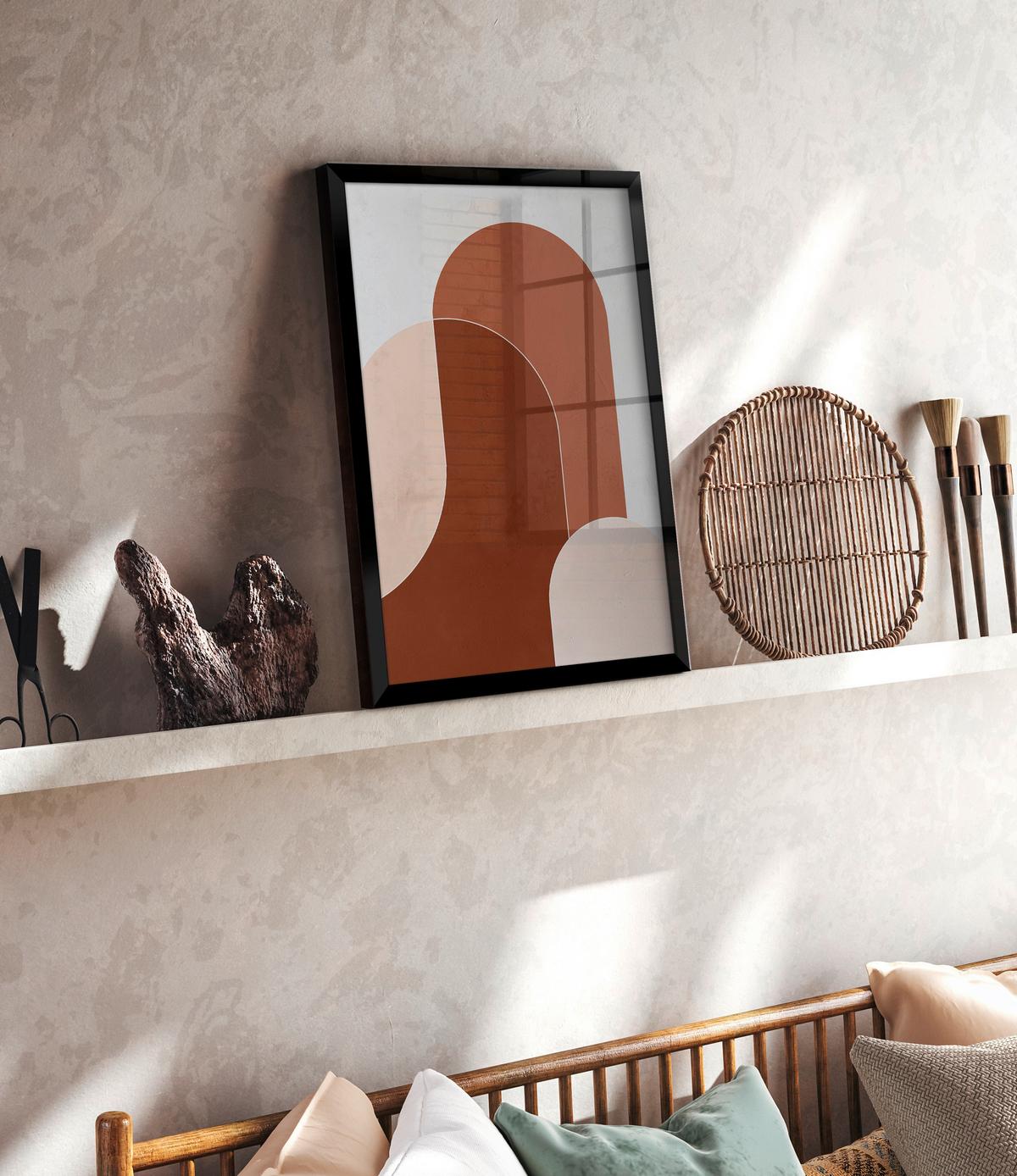 Bild Image ca. 30x40cm - Dunkelbraun/Beige, Holzwerkstoff/Papier (30/40cm) - Modern Living