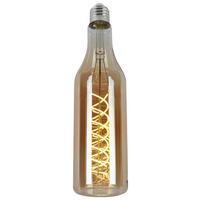 LED-Leuchtmittel Flasche Bernsteinfarben max. 4 Watt - Bernsteinfarben, Romantik / Landhaus, Glas/Metall (7,5/27,5cm) - Mömax