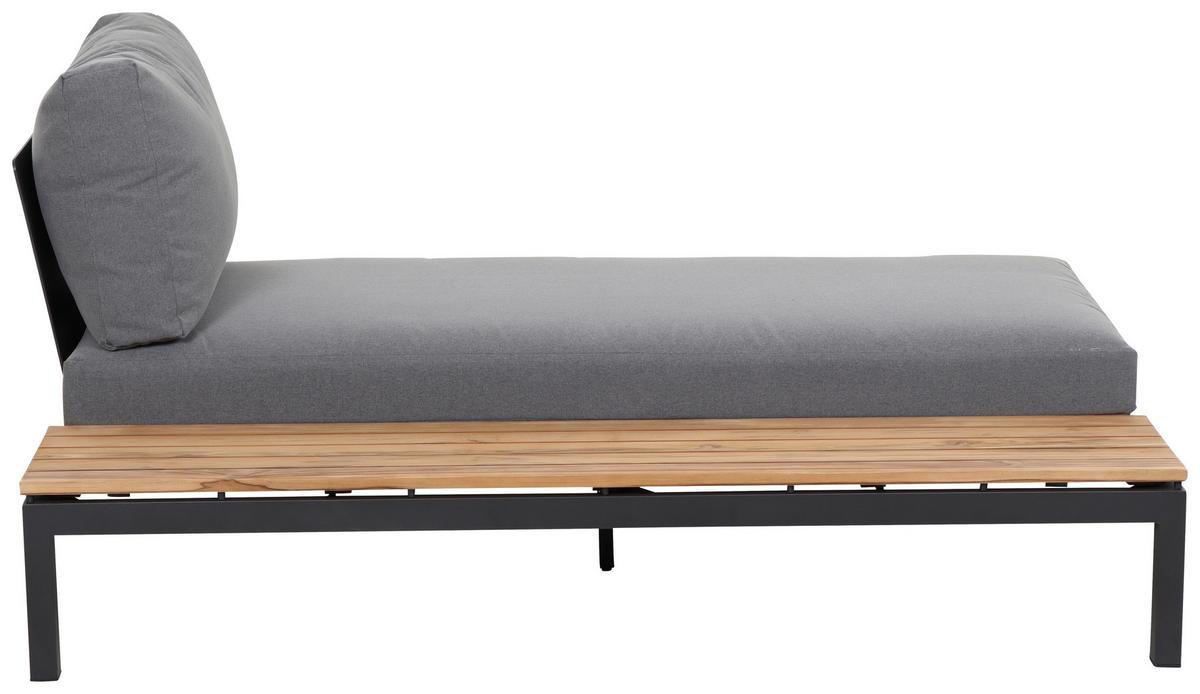 LOUNGEGARNITUR N12886 - Anthrazit/Teakfarben, KONVENTIONELL, Holz/Kunststoff - Siena Garden