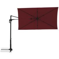 Ampelschirm Active City Bordeaux/Schwarz ca. 240x135cm - Bordeaux/Schwarz, Basics, Textil/Metall (240/135cm) - Doppler