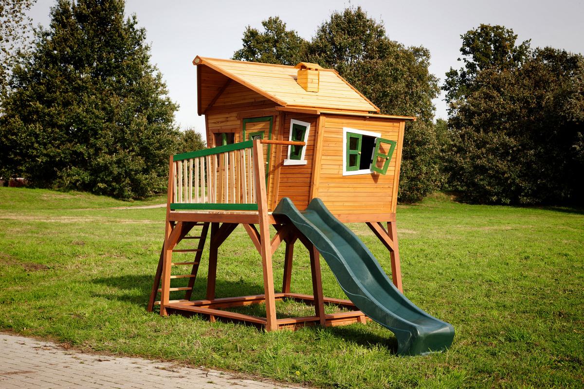 Spielhaus A030.150.00 aus Zeder Massiv - Braun/Naturfarben, KONVENTIONELL, Holz (435/291/180cm) - Ambia Garden