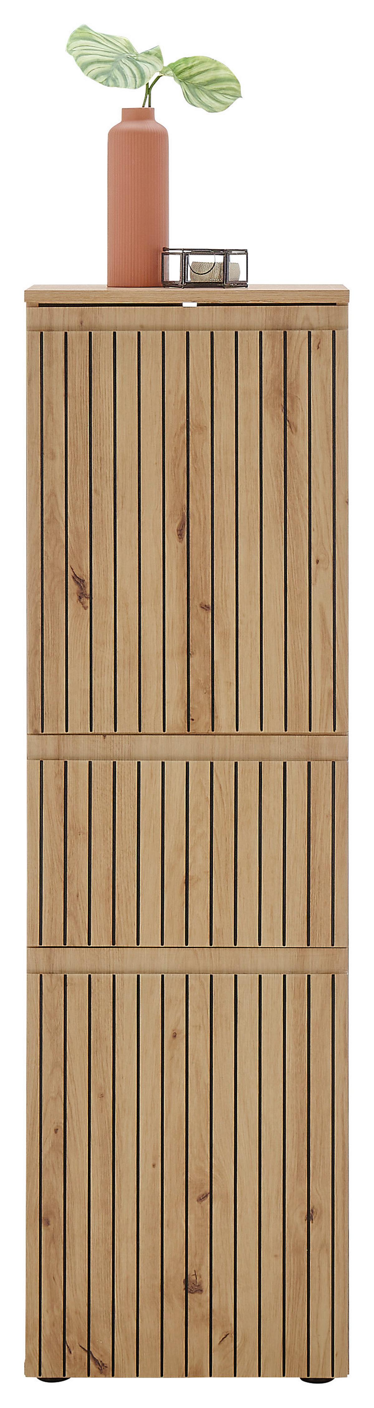 SZAFKA ŚREDNIA AUSTIN - czarny/dąb artisan, Modern, materiał drewnopochodny/tworzywo sztuczne (40/136/31cm) - MID.YOU